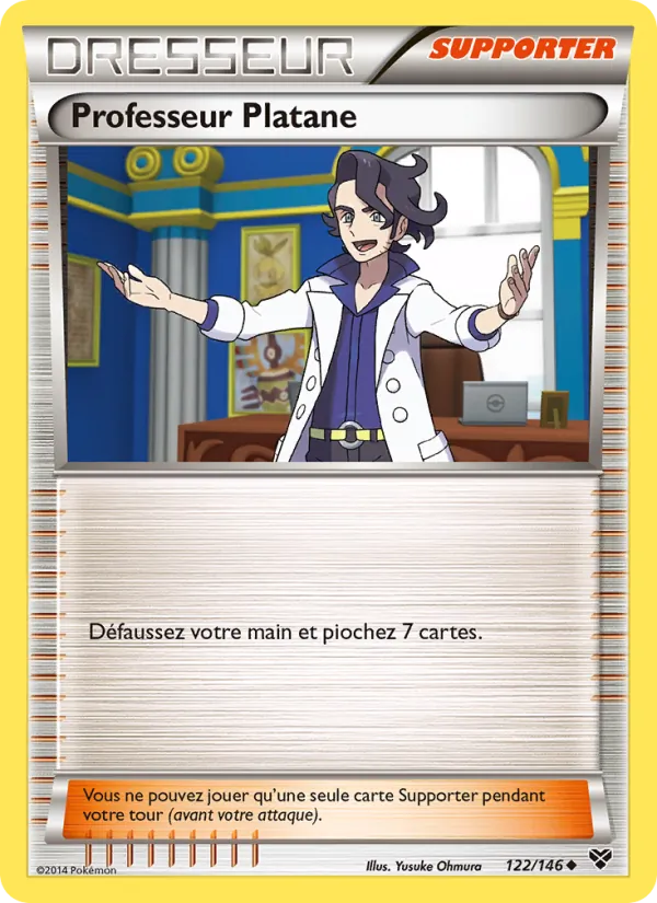 Carte Professeur Platane de l'extension XY, numéro 122/146