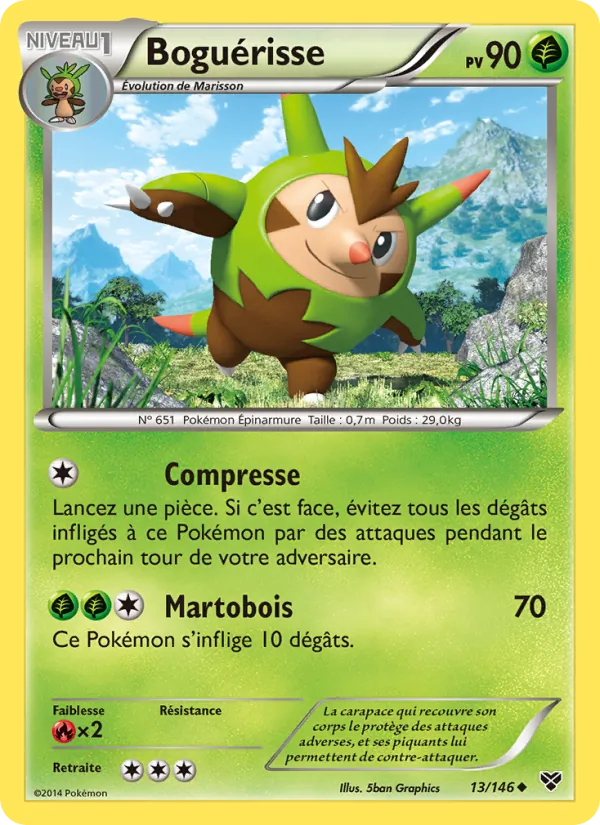 Carte Boguérisse de l'extension XY, numéro 13/146