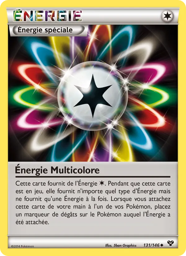 Carte Énergie Multicolore de l'extension XY, numéro 131/146