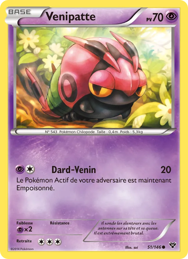 Carte Venipatte de l'extension XY, numéro 51/146