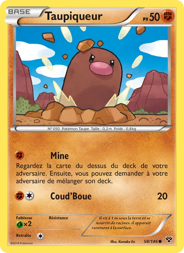 Carte Taupiqueur de l'extension XY, numéro 58/146