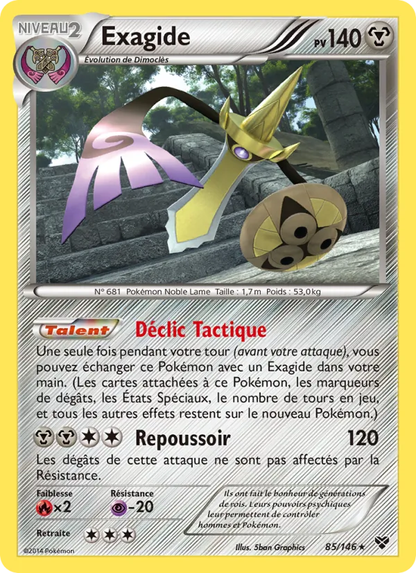 Carte Exagide de l'extension XY, numéro 85/146