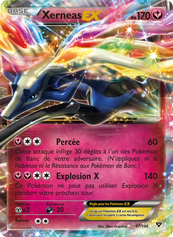 Carte Xerneas EX de l'extension XY, numéro 97/146