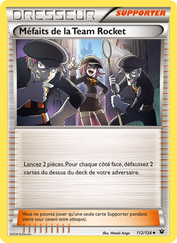 Carte Méfaits de la Team Rocket de l'extension Impact des Destins, numéro 112/124