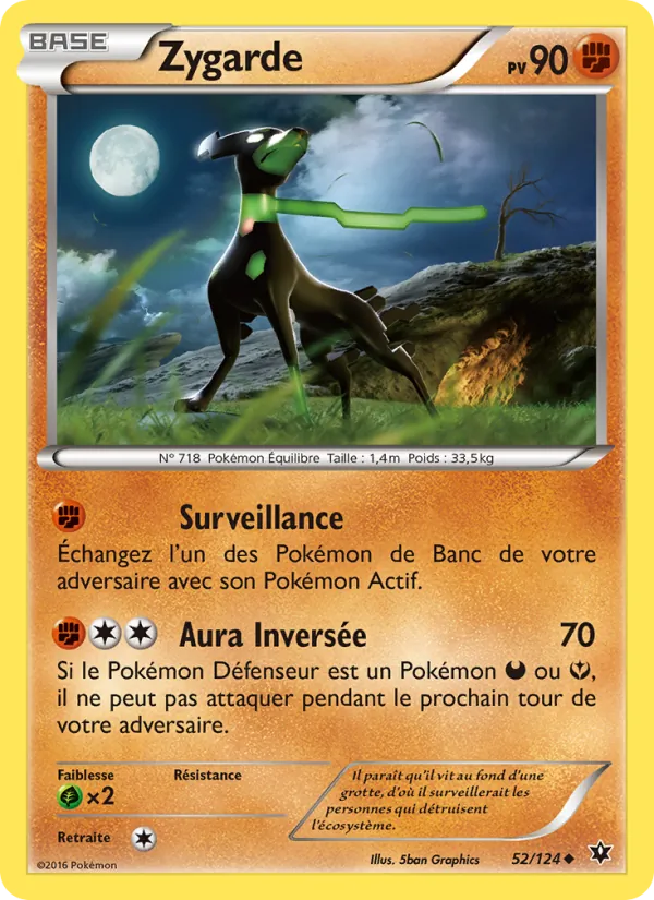 Carte Zygarde de l'extension Impact des Destins, numéro 52/124