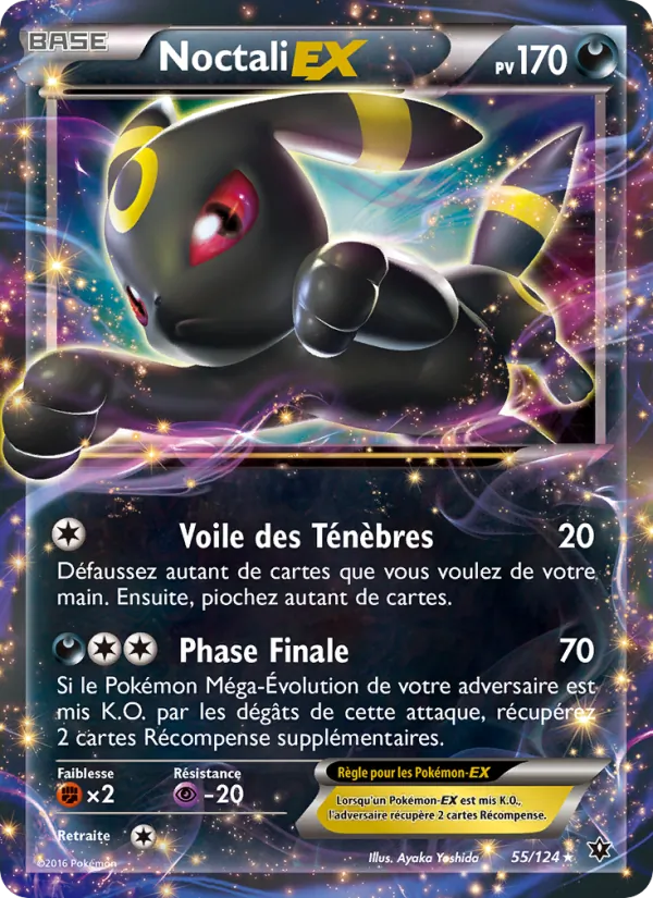 Carte Noctali EX de l'extension Impact des Destins, numéro 55/124