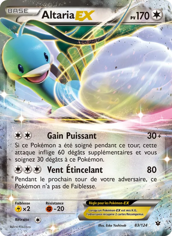 Carte Altaria EX de l'extension Impact des Destins, numéro 83/124