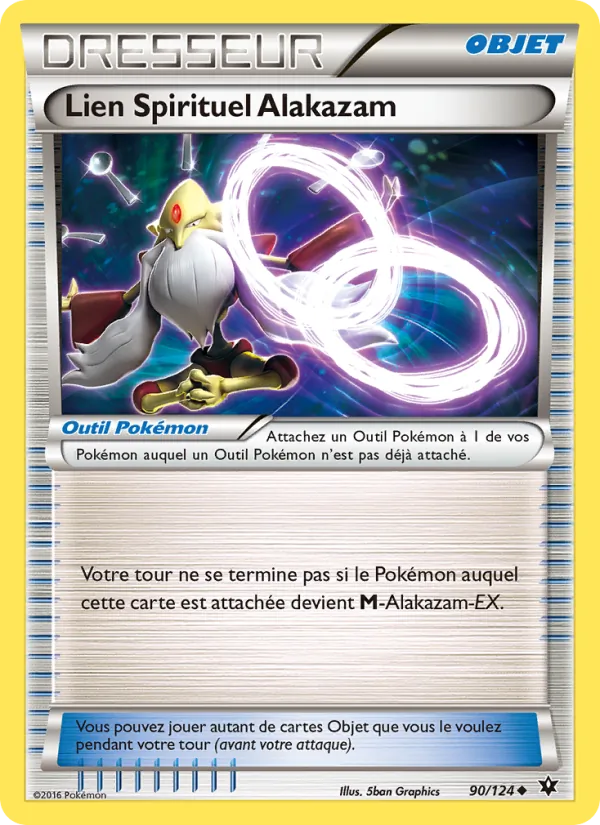 Carte Lien Spirituel Alakazam de l'extension Impact des Destins, numéro 90/124