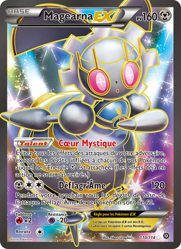 Carte Magearna EX de l'extension Offensive Vapeur, numéro 110/114