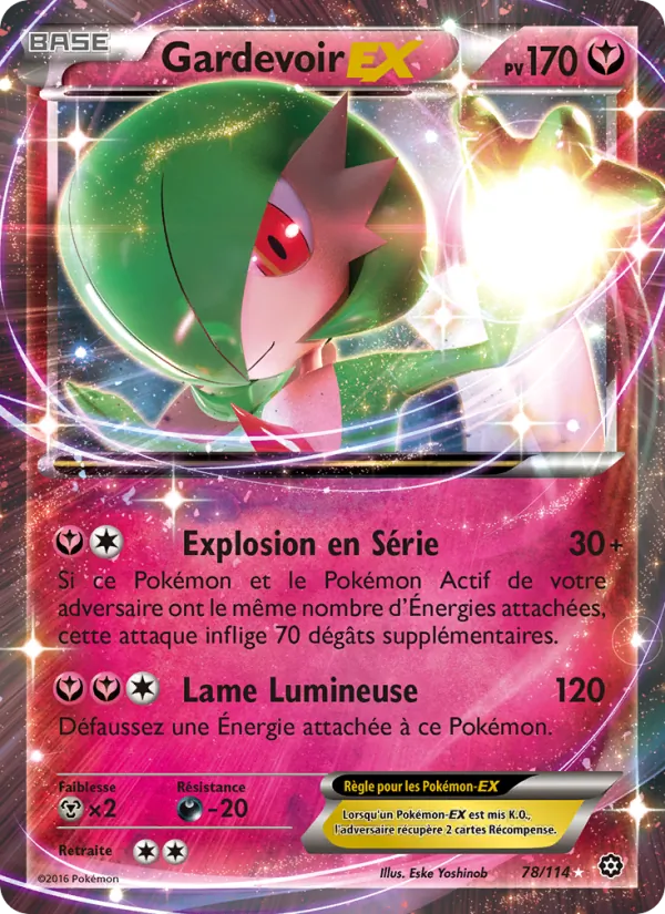 Carte Gardevoir EX de l'extension Offensive Vapeur, numéro 78/114