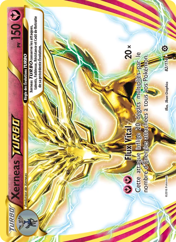 Carte Xerneas TURBO de l'extension Offensive Vapeur, numéro 82/114