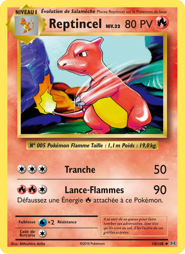 Carte Reptincel de l'extension Évolutions, numéro 10/108