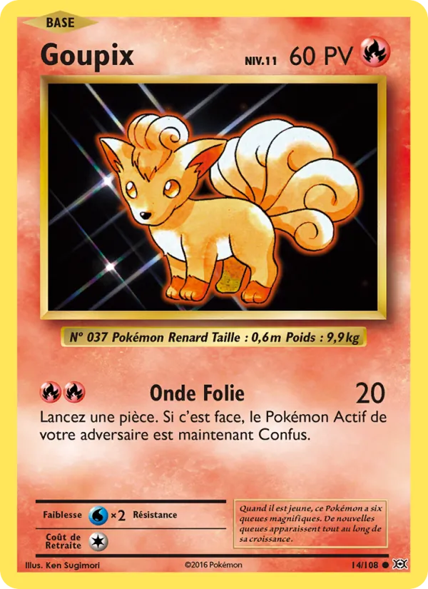 Carte Goupix de l'extension Évolutions, numéro 14/108