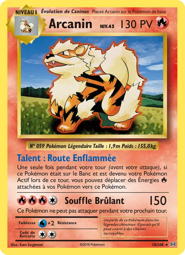 Carte Arcanin de l'extension Évolutions, numéro 18/108