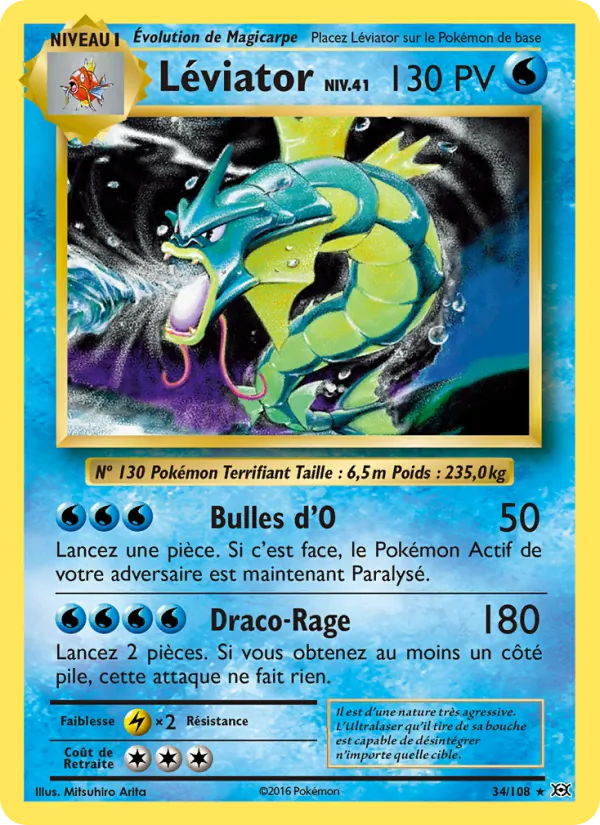 Carte Léviator de l'extension Évolutions, numéro 34/108