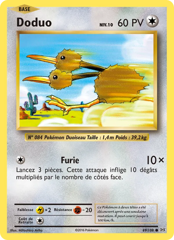 Carte Doduo de l'extension Évolutions, numéro 69/108