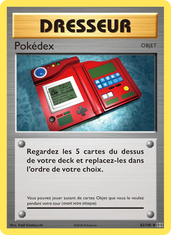 Carte Pokédex de l'extension Évolutions, numéro 82/108