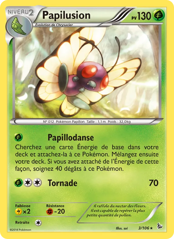 Carte Papilusion de l'extension Étincelles, numéro 3/106