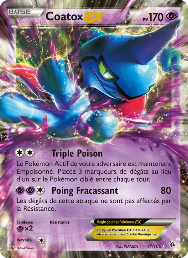 Carte Coatox EX de l'extension Étincelles, numéro 41/106