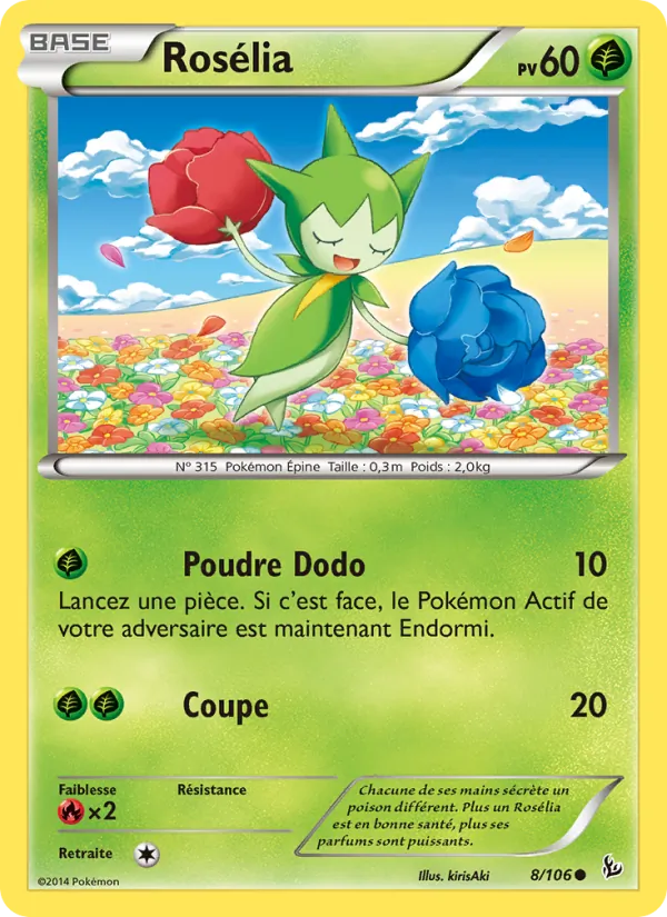 Carte Rosélia de l'extension Étincelles, numéro 8/106