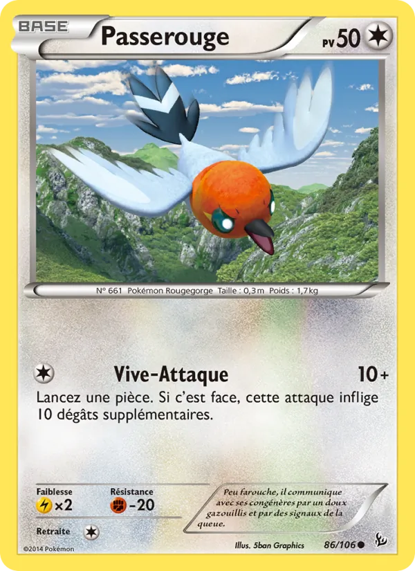 Carte Passerouge de l'extension Étincelles, numéro 86/106