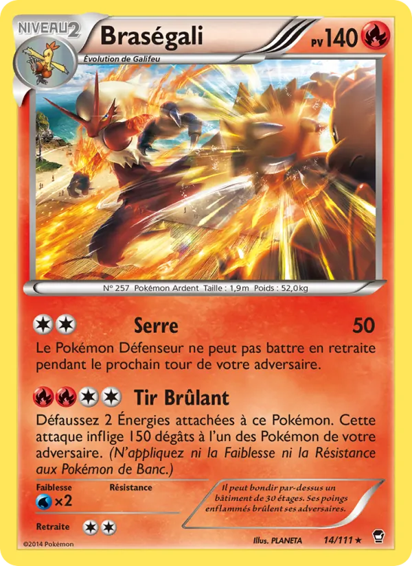 Carte Braségali de l'extension Poings Furieux, numéro 14/111