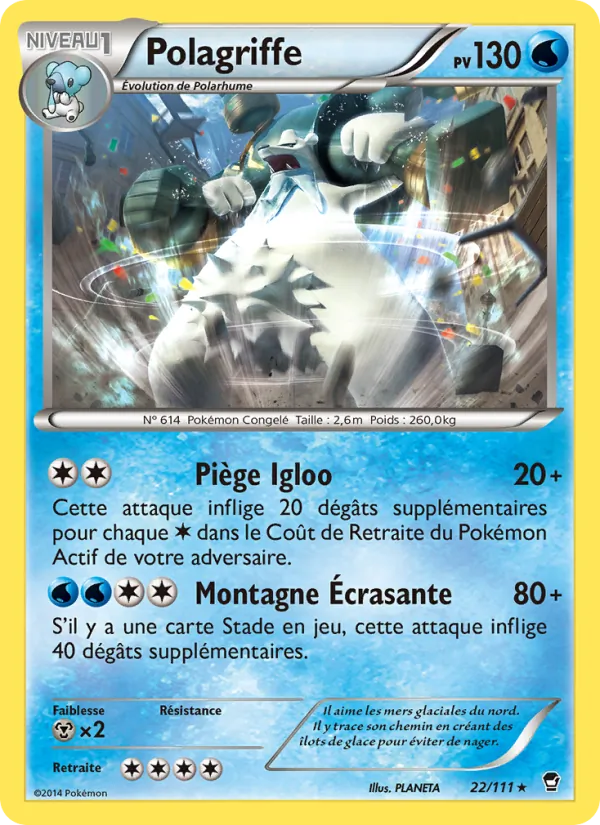 Carte Polagriffe de l'extension Poings Furieux, numéro 22/111