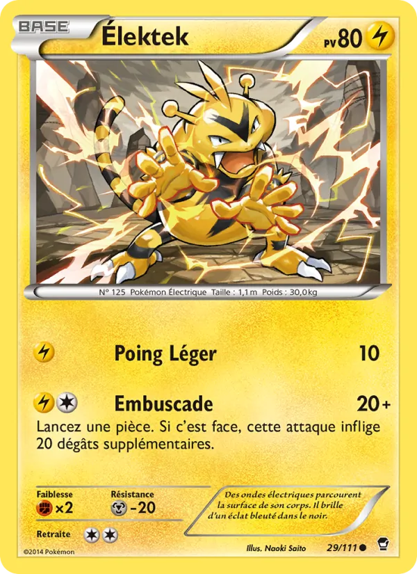 Carte Élektek de l'extension Poings Furieux, numéro 29/111