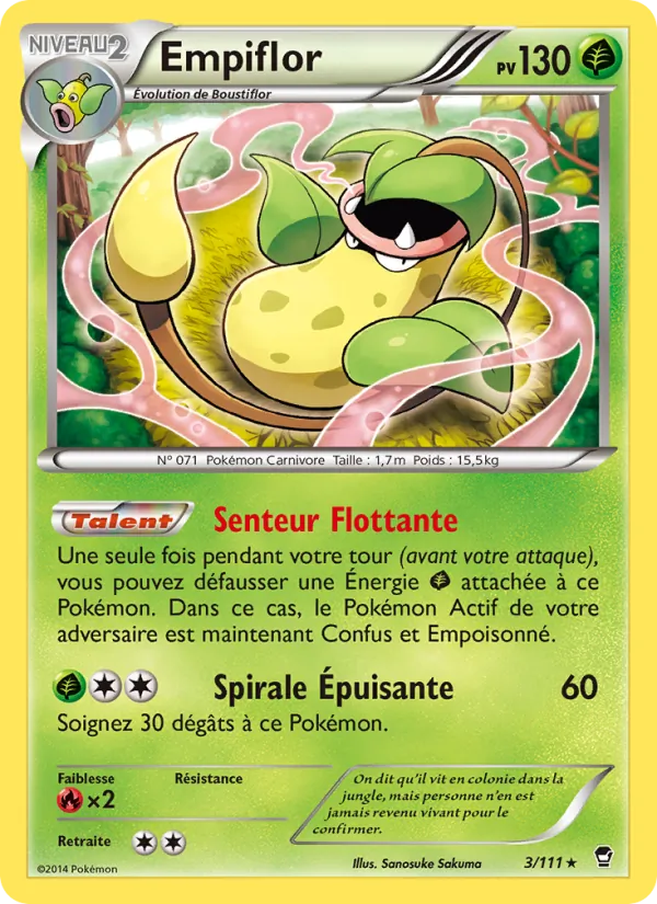 Carte Empiflor de l'extension Poings Furieux, numéro 3/111