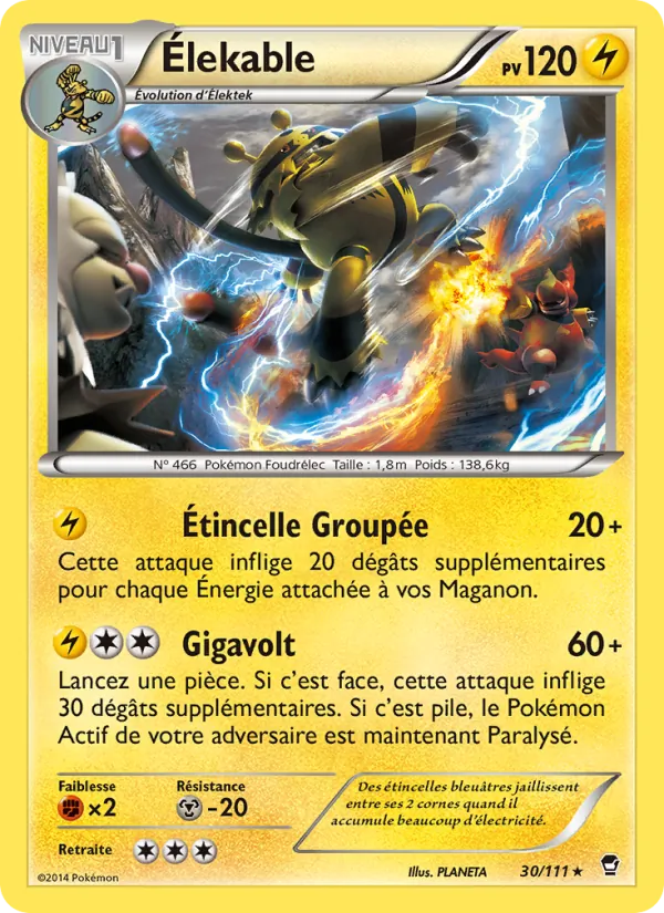 Carte Élekable de l'extension Poings Furieux, numéro 30/111