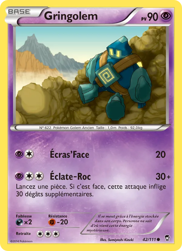 Carte Gringolem de l'extension Poings Furieux, numéro 42/111