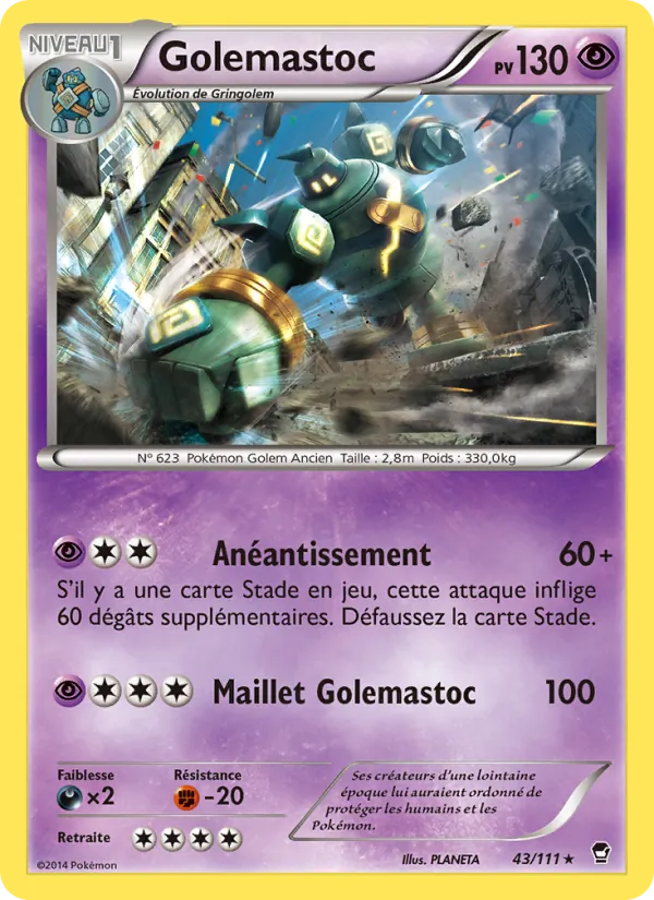 Carte Golemastoc de l'extension Poings Furieux, numéro 43/111