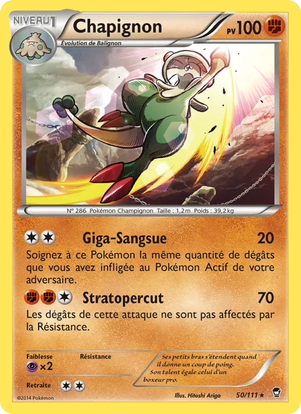 Carte Chapignon de l'extension Poings Furieux, numéro 50/111