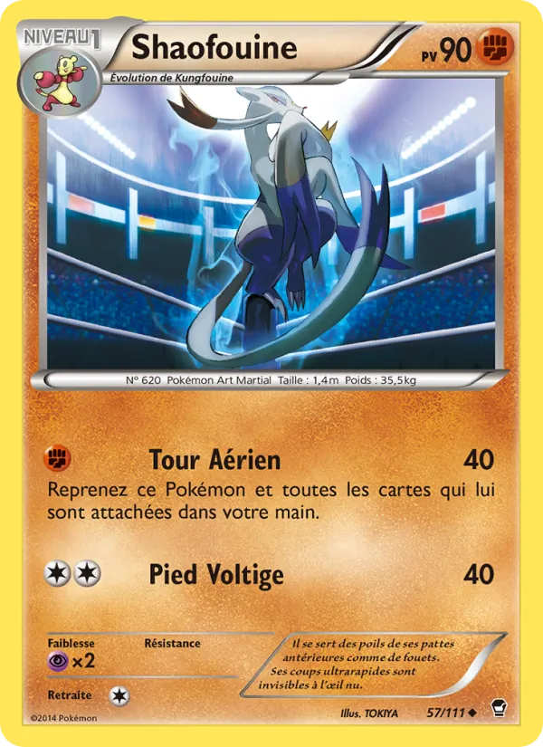 Carte Shaofouine de l'extension Poings Furieux, numéro 57/111
