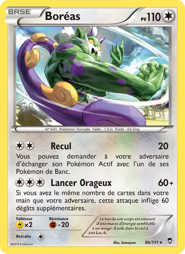Carte Boréas de l'extension Poings Furieux, numéro 86/111