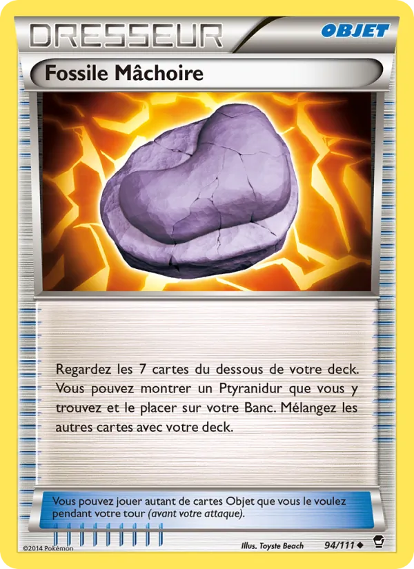 Carte Fossile Mâchoire de l'extension Poings Furieux, numéro 94/111