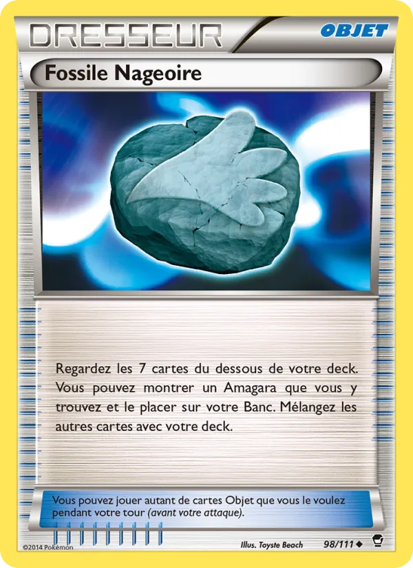 Carte Fossile Nageoire de l'extension Poings Furieux, numéro 98/111
