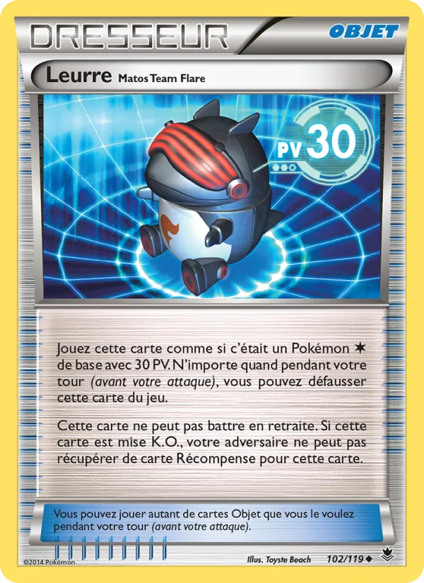 Carte Leurre Matos Team Flare de l'extension Vigueur Spectrale, numéro 102/119
