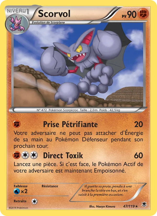 Carte Scorvol de l'extension Vigueur Spectrale, numéro 47/119