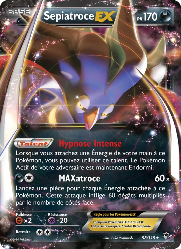 Carte Sepiatroce EX de l'extension Vigueur Spectrale, numéro 58/119