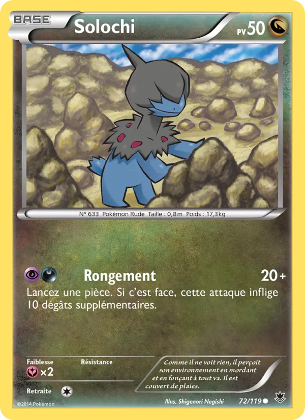 Carte Solochi de l'extension Vigueur Spectrale, numéro 72/119