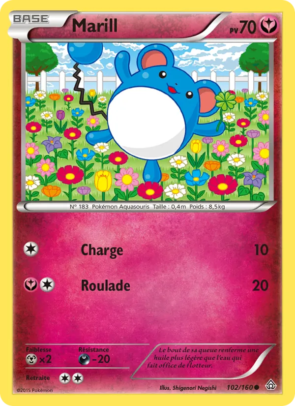 Carte Marill de l'extension Primo-Choc, numéro 102/160