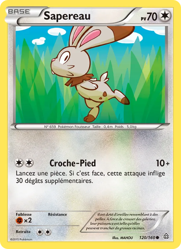 Carte Sapereau de l'extension Primo-Choc, numéro 120/160