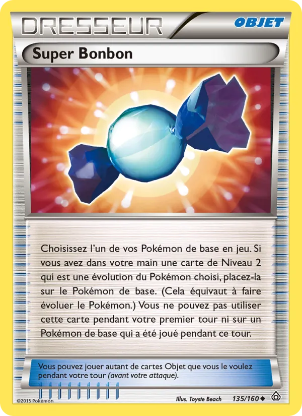Carte Super Bonbon de l'extension Primo-Choc, numéro 135/160