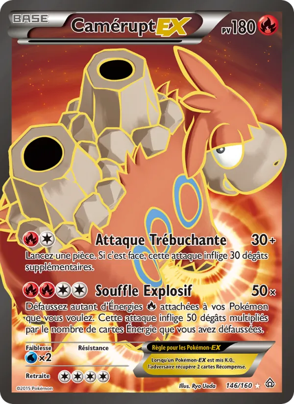 Carte Camérupt EX de l'extension Primo-Choc, numéro 146/160