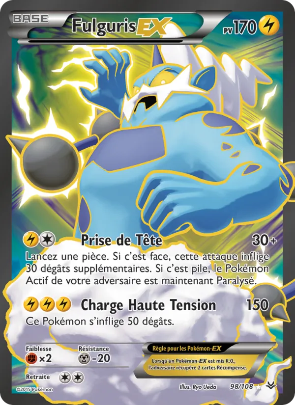 Carte Fulguris EX de l'extension Ciel Rugissant, numéro 98/108