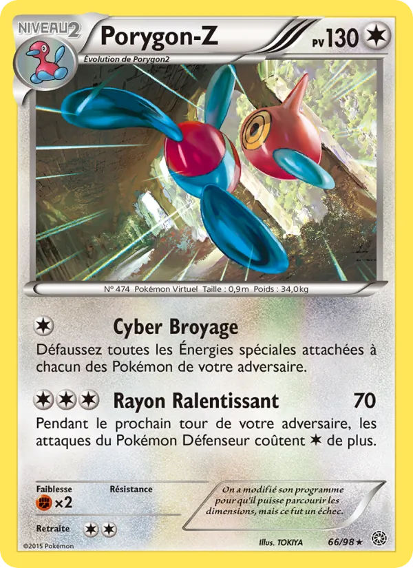 Carte Porygon-Z de l'extension Origines Antiques, numéro 66/98