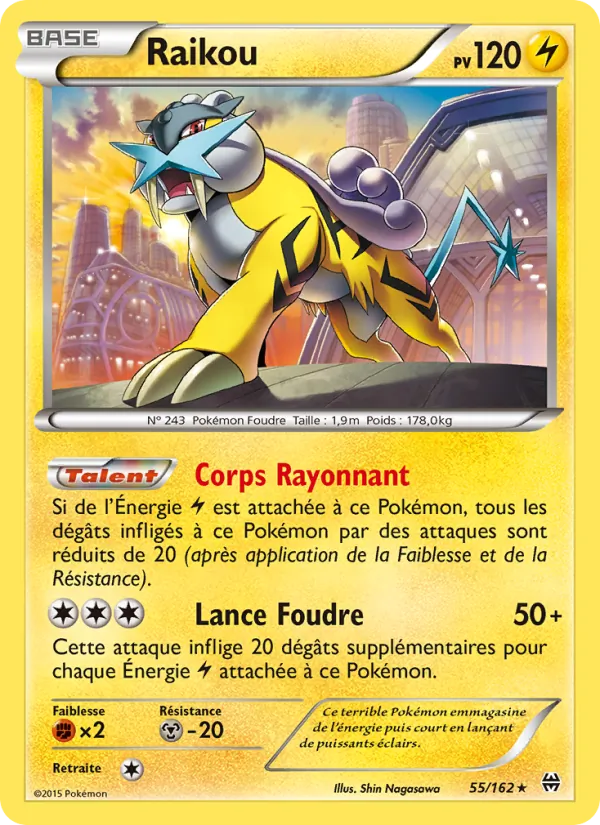 Carte Raikou de l'extension Impulsion Turbo, numéro 55/162