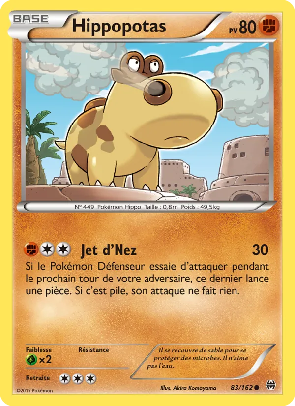 Carte Hippopotas de l'extension Impulsion Turbo, numéro 83/162