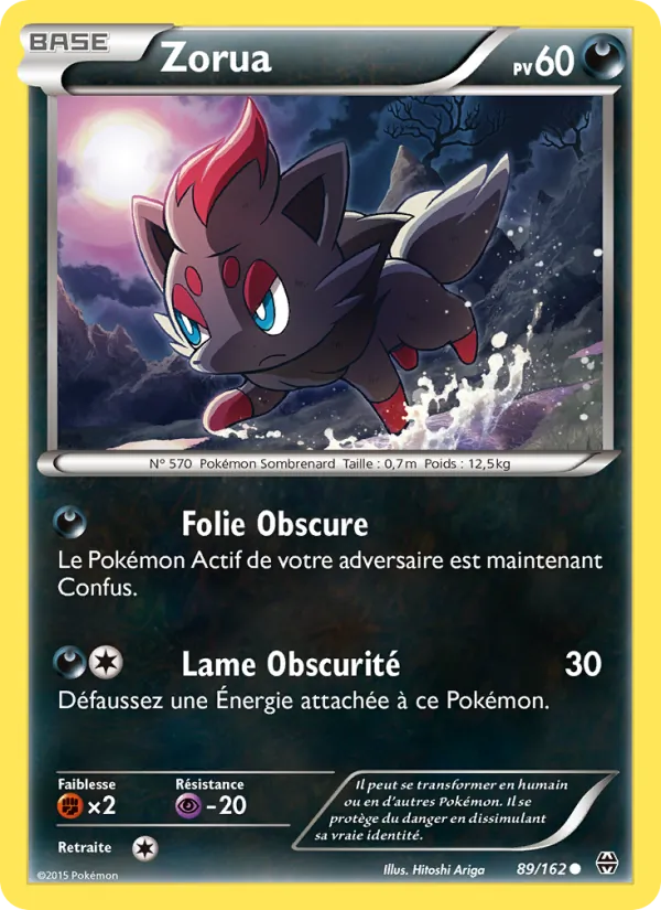 Carte Zorua de l'extension Impulsion Turbo, numéro 89/162